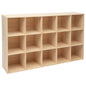 15 Cube Solid Wood Bookcase, Wooden Bookshelf Modern Floor Standing Storage Shelf for Living Room Bedroom Office, 11.8 * 11.8 * 11.8in Cubes with 220lbs Capacity, Easy Assembly - size: 15 Cube