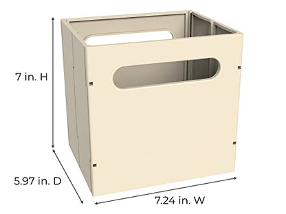 ClosetMaid 5437 Collapsible Mini Storage Bin with Two Handles, 2-Pack, Natural Linen - color: Natural Linen
