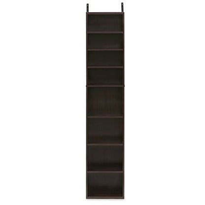 FURINNO Indo 8-Tier Media Tower, Espresso - color: Espresso, size: 8-Shelf, Slim