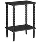HOOBRO End Table, 2-Tier Small Side Table with Spindle Legs, Nightstand with Storage Shelves, Sofa Side Table, for Small Space, Living Room, Bedroom, Black BK189BZ01 - color: Black