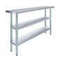 Stainless Steel Work Table with Second Undershelf – Narrow Commercial Prep Table for Kitchen, Bakery, or Garage – NSF Certified (14" x 48") - size: 14x48