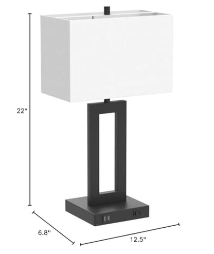 Set of 2 Modern Touch Control Table Lamps with 2 USB Ports, 22’’ Large Bedside Nightstand Lamps 3-Way Dimmable Desk Lamp With White Fabric Shade For Bedrooms Living Room Reading, 2 LED Bulbs Included | 3 Way Dimmable, White Fabric Shade, E26 Base, Desk La