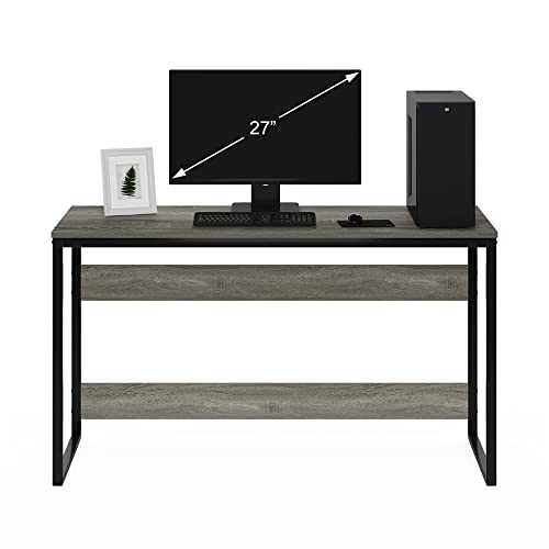 Furinno Moretti Modern Lifestyle Enhanced Study Desk 52 Inch, 52-Inch, French Oak Grey - color: French Oak Grey, size: 52 inches