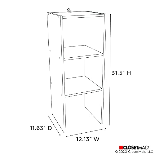 ClosetMaid 8953 Stackable Vertical Organizer, 31.5" H x 12.01" W x 11.61" D, White - color: White