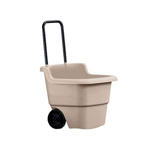 Suncast 15 Gallon Poly Multipurpose Rolling Lawn and Garden Cart, Taupe (4 Pack) - size: 4 Pack