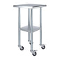 AmGood 20" Long x 20" Deep Stainless Steel Table with Casters - size: 20" Long x 20" Deep