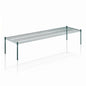 21" x 72" x 14" Green Epoxy Wire Storage Shelf, Dunnage Rack, Commercial 1 Tier Small Shelf - color: Green, size: 21"D x 72"W x 14"H