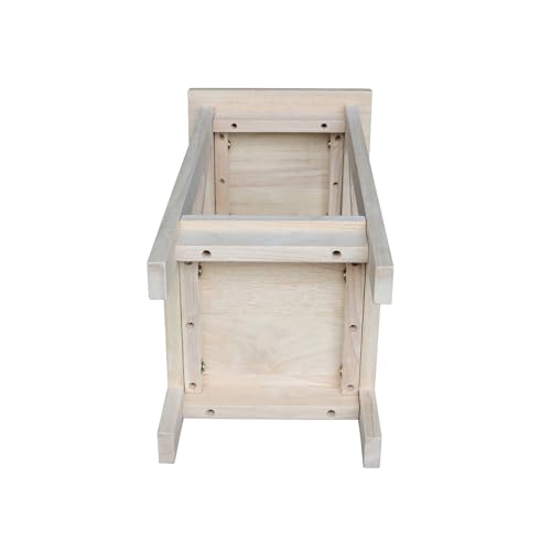 International Concepts Plant Stand, 24 inch, Unfinished - color: Unfinished, size: 12 inch W x 12 inch D x 24 inch H