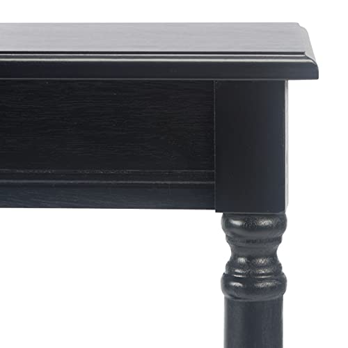 SAFAVIEH Furniture - Tinsley Rectangle Console Table - Black - Solid Wood - Farmhouse Turned-Leg Design - Ideal for Entryway, Living Room, Hallway, 28"W x 11.75"D x 28"H (CNS5724B) - color: Black
