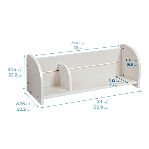 ECR4Kids Adjustable Forward-Facing Tabletop Book Display, Children's Furniture, White Wash - color: White Wash