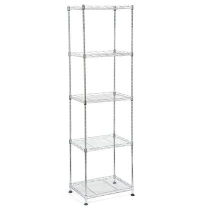 Chrome Small 5 Tiers Wire Shelving NSF Certified. Adjustable Storage Rack for Kitchen,Garage,and Laundry Utility Room (Chrome-Small-5Tiers-16x12x55) - size: Chrome-5Tiers-16x12x55"