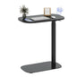 FLEXISPOT Adjustable C Table, Mobile Snack Side End Table Sofa Couch Bedside Table Laptop Cart TV Tray Night Stand Small Space Side Table(23.6" W x 13.8" D,Black) - color: Black, size: Small