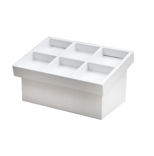 Dollhouse Accessories 1:12 Scale Fruite Vegetable Rack Food Display Furniture Grocery Store Miniature Furniture Decoration Ornament (White) - color: White