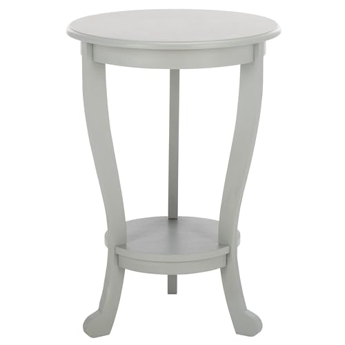 SAFAVIEH Furniture - Mary Pedestal Table - Robins Egg Blue - Solid Wood - Farmhouse Pedestal Design - Ideal for Living Room, Entryway, Home Office, 18.1" W x 18.1" D x 26" H (AMH5711L) - color: Robins Egg Blue