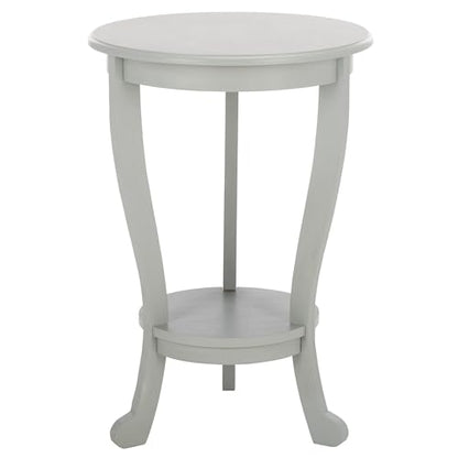 SAFAVIEH Furniture - Mary Pedestal Table - Robins Egg Blue - Solid Wood - Farmhouse Pedestal Design - Ideal for Living Room, Entryway, Home Office, 18.1" W x 18.1" D x 26" H (AMH5711L) - color: Robins Egg Blue