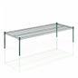 24" x 60" x 14" Green Epoxy Wire Storage Shelf | Dunnage Rack, Commercial, 1 Tier, Small Shelf - color: Green, size: 24"D x 60"W x 14"H