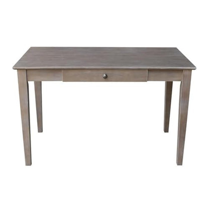 International Concepts Writing Desk with Drawer - color: Washed Gray Taupe