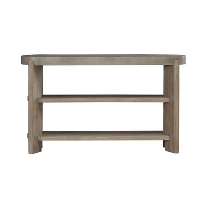 Liberty Furniture Affinity Sofa Table for Living Room - Dusty Taupe Faux Concrete Tops - size: Sofa Table