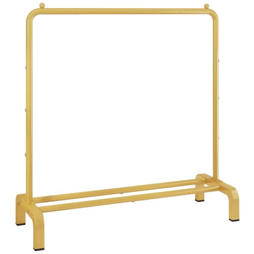 Metal 43.3 Inches Garment Rack with Bottom Shelf Clothing Rack for Hanging Clothes Coats Skirts Shirts Sweaters Gold | Metal 43.3 Inches Garment Rack Clothing Clothes Rack with Bottom Shelf for Hanging Clothes Coats Skirts Shirts Sweaters Gold - color: Go