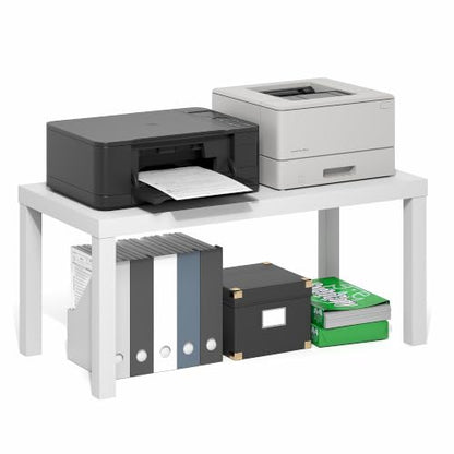 Furinno CLASSIC Coffee Table, Modern Rectangle Printer Stand, White | 1.8" Triple Thick Tabletop, Toolless Assembly, Side Table, for Living Room, Home Office - color: White, size: Rectangle