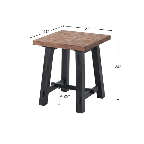 Alaterre Furniture Adam 21 Solid Wood Side Tabl