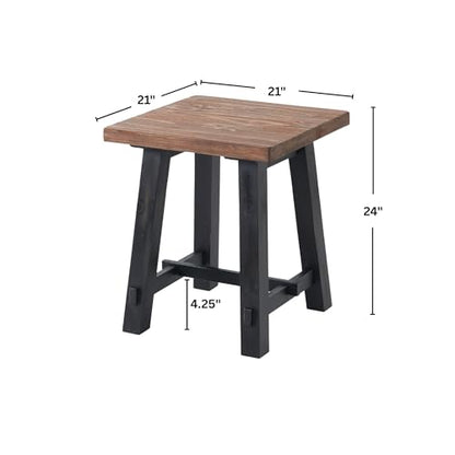 Alaterre Furniture Adam 21 Solid Wood Side Tabl
