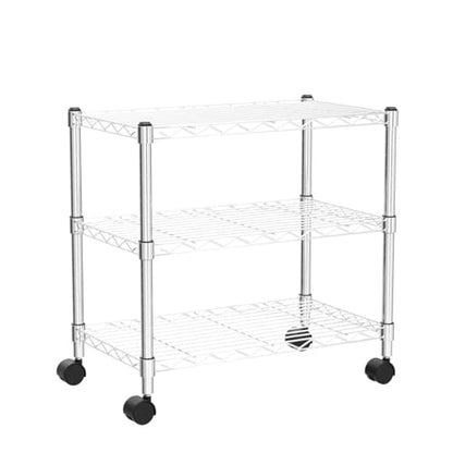 Simple Deluxe 3-Tier Heavy Duty Storage Shelves 750Lb Capacity, 24.02" D x 13.78" W x 21.97" H Shelving Unit for Pantry, Garage, Laundry and Kitchen, Chrome, 2 Pack - size: 3-Tier, 13.78"W x 24.02"D x 21.97"H, style: 2 Pack