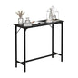 VINGLI 43 Inch Bar Table, Rectangular Counter Height Home Pub Table, Black | High Top, Multi-Scene Use for Kitchen Dining Living Room Sofa Entryway, Wooden Tabletop & Metal Base, Easy to Install - color: Black, size: 43"L