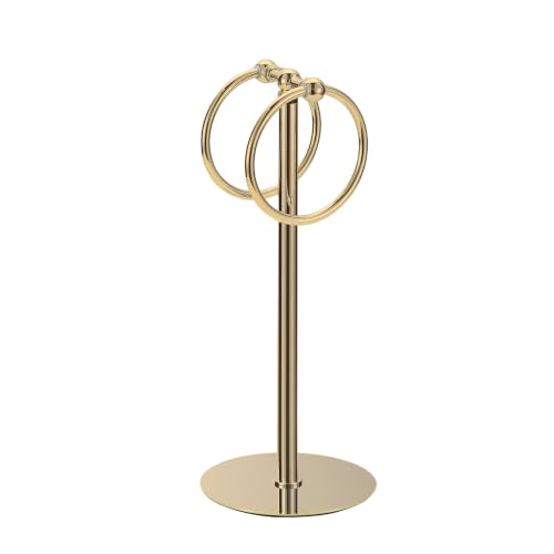 Adjustable Gold Towel Rack,Freestanding Bathroom Towel Holder - color: Gold