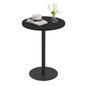 Round Side Table, C Shapde End Table for Sofa, Tv Trays Table, Small Snack Table with Metal Leg for Living Room, Bedroom, Bedside, Office (Black) - color: Black
