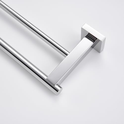 Miyili 36-Inch Double Towel Bar Stainless Steel Bathroom Towel Rack Holder Wall Mount Polished Finish, A02N90B - color: Polished Steel, size: 36-Inch