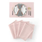 Set of 4 Soft Linen Handmade Placemats Heat Resistant Dining Table Place Mats Kitchen Table Mats 12 x 18 Baby Pink - color: Baby Pink, size: Rectangular Placemats 12" x 18"