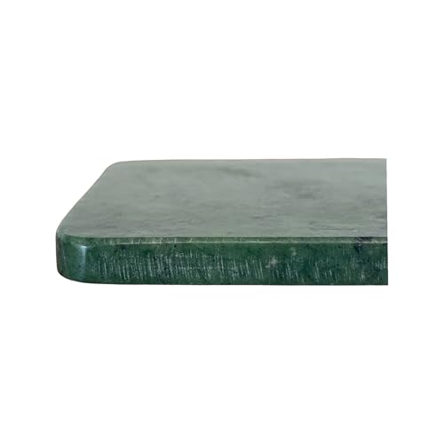 Howard Elliott Collection Evergreen Marble Coaster Set of 4, Square Green Marble Drink Coasters for Table Protection, Decorative Accent for Coffee Table or Bar, 0.5H x 4W x 4D Each, Green