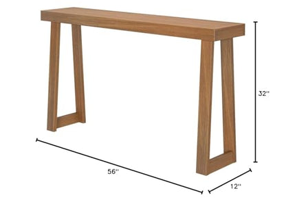 Plank+Beam Classic Console Table, 56 Inch, Pecan | Non-Toxic Finishes, Versatile Design, Elegant Details, Easy Assembly, Quick Setup, Solid Wood - color: Pecan, size: 56" Console Table