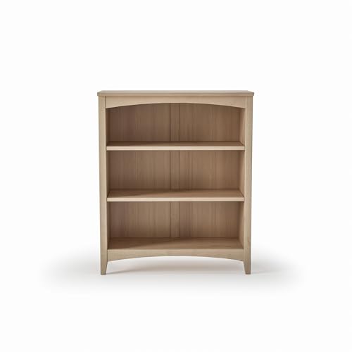 Camaflexi Shaker Style 3 Shelf Bookcase/Solid Wood / 36" High/Adjustable Shelving/Closed Back/Display Bookshelf for Living Room, Bedroom, Home and Office, Light Oak - color: Light Oak, size: 36"