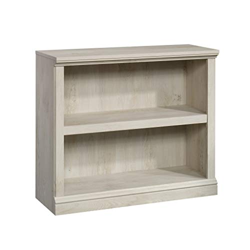 Sauder 2 Tier Book Shelf Wooden Bookcase Multipurpose Bookshelf for Home Office, Living Room, in Chalked Chestnut - color: Chalked Chestnut Finish