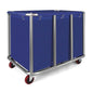 Commercial Laundry Cart with Wheels, 400L Capacity Heavy Duty Large Laundry Basket with Watertight Oxford Bag and Sturdy Steel Frame for Home, Hotel,Hospital,440 lbs(Blue) - color: Blue