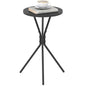 TUTOTAK Small Round End Table, Mini Side Table, Drink Table, Pedestal Table | for Small Spaces, Accent Nightstand, livingroom, Bedroom, Black TB01BK098 - color: Black, size: 1 Pack, style: Triangle