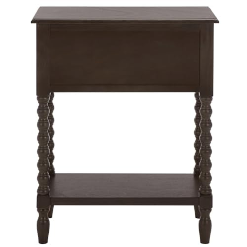 SAFAVIEH Furniture - Athena 3-Drawer Console Table - Dark Chocolate - Solid Wood - Farmhouse Classic Design - Ideal for Entryway, Living Room, Hallway, 23.5" W x 13" D x 29.5" H (CNS5703D) - color: Dark Chocolate