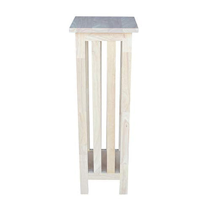 International Concepts Mission Plant Stand, 36-Inch High, Solid Parawood, Unfinished - size: 36 Inch