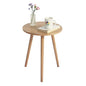 AWASEN Side Table Round, Small Accent Table Nightstand Modern End Table for Living Room Bedroom Office Small Spaces, 15.7''Dia x 19.69''H(Natural Walnut) - color: Natural Walnut