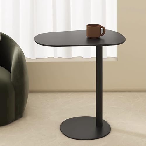 C Shaped End Table Small Side Tables Living Room, Metal Coffee Accent Table | Outdoor C Table Narrow Sofa Table, Couch Tables That Slide Under, TV Trays Bedside Nightstand for Bedroom Patio Small Spaces