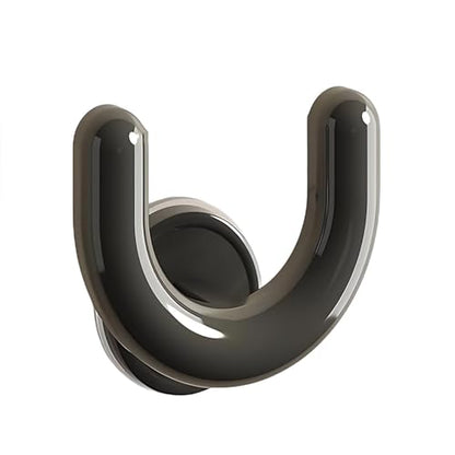 U-Shaped Wall Mounted Shoe Rack, Suction Cup No-Drill Installation Coat Hooks, Space Saving Slipper Holder for Bathroom(Gunmetal Grey) - color: Gunmetal Grey