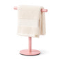 Pink Bathroom Hand Towel Holder Stand，T-Shape Hand Towel Holder Stand SUS304 Stainless Steel for Bathroom，Kitchen or Vanity Countertop - color: Pink