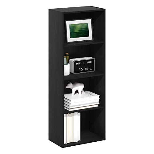 Furinno Luder Bookcase / Book / Storage, 4-Tier, Blackwood - color: Blackwood, size: 4-Tier