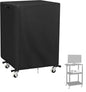 Kingling AV Cart Cover, Waterproof Rolling Media Cart Cover for Multi-Functional Media Carts/Metal Computer Presentation Stand with Wheels, Heavy Duty Protective Covers- 28"L x18"W x40"H Inch (Black) - size: 28"L x18"W x40"H(73x48x102cm)