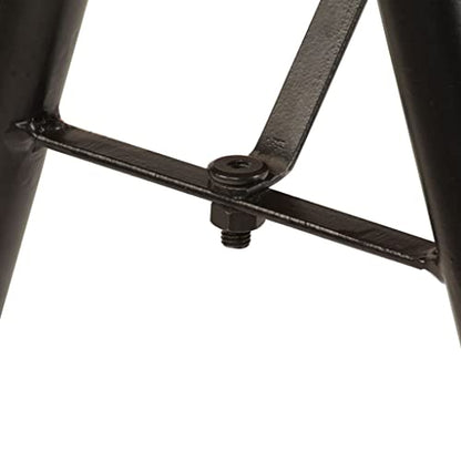 Industrial Vintage Writing Table Solid Mango Wood Steel Frame Compact Workspace Desk Smooth Surface Sturdy Metal