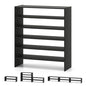 COSTWAY 6-Tier Shoe Rack, Extra Wide Shoe Shelf Organizer with Stackable Design, 31" Freestanding Adjustable Storage Shoe Stand for Small Space Entryway Hallway Closet (1,Black) - color: Black