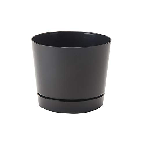 Novelty Majestic Full Depth Round Cylinder Pot, Glossy Black, 6-Inch (10068) - color: Black, size: 6 Inch