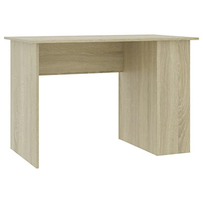 Sonoma Oak Computer Desk with Spacious Work Surface 43.3 x 23.6 Inches, Modern Water Resistant Design for Home Office Storage and Study, Easy to Clean Neutral Finish Desk - color: Sonoma Oak